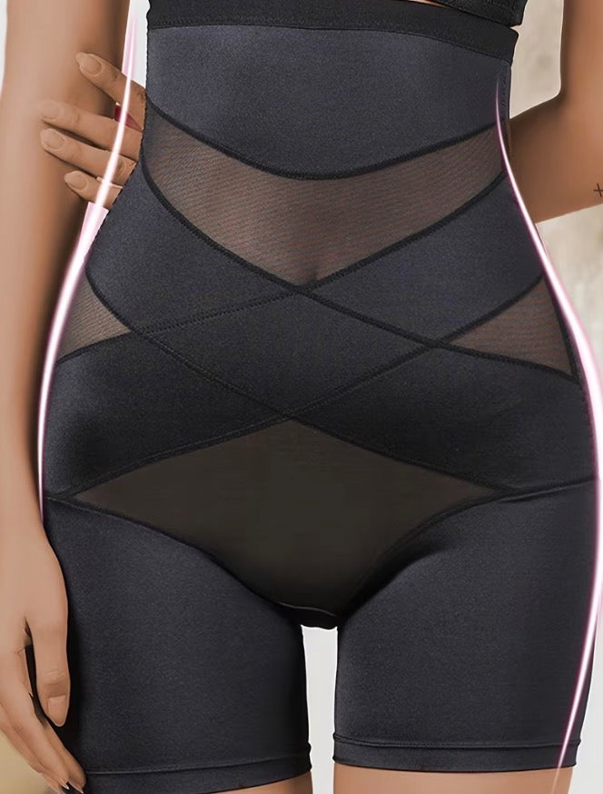 ShapeContour Mesh Sculpt High-Waist Shorts