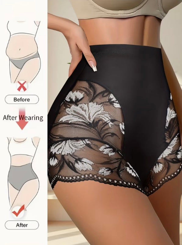 ShapeContour LaceSilk High-Waist Sculpting Brief